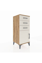 Hyperion Komodin Tek Raflı 3 Çekmeceli Tek Kapaklı 44x44x106 Çam-Aytaşı