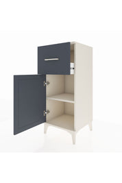 Hyperion Komodin Tek Raflı Tek Çekmeceli Tek Kapaklı 44x44x106 Aytaşı-Antrasit