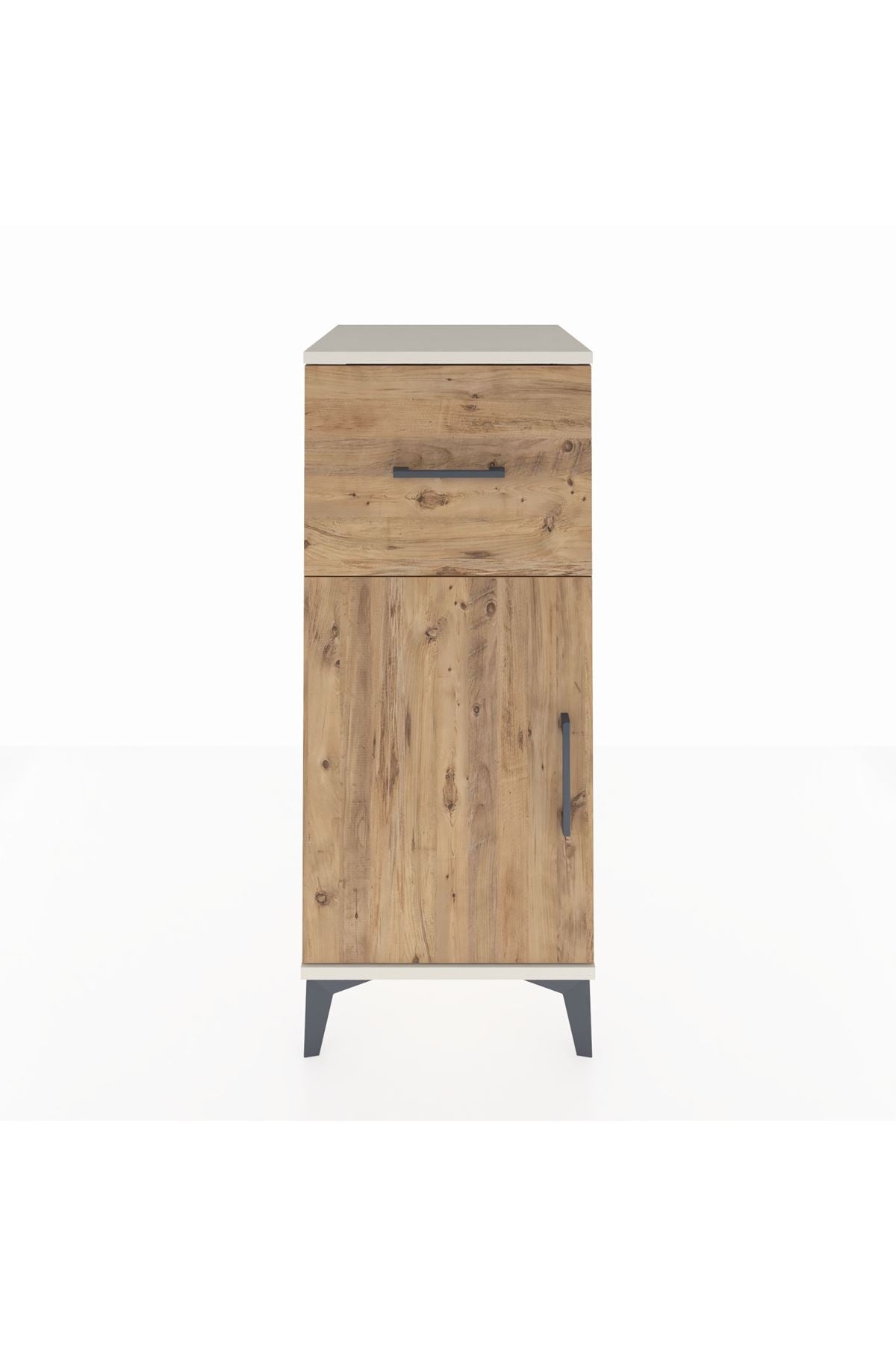 Hyperion Komodin Tek Raflı Tek Çekmeceli Tek Kapaklı 44x44x106 Aytaşı-Çam