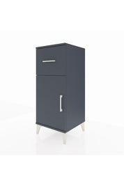 Hyperion Komodin Tek Raflı Tek Çekmeceli Tek Kapaklı 44x44x106 Antrasit-Antrasit