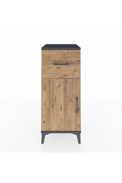 Hyperion Komodin Tek Raflı Tek Çekmeceli Tek Kapaklı 44x44x106 Antrasit-Çam