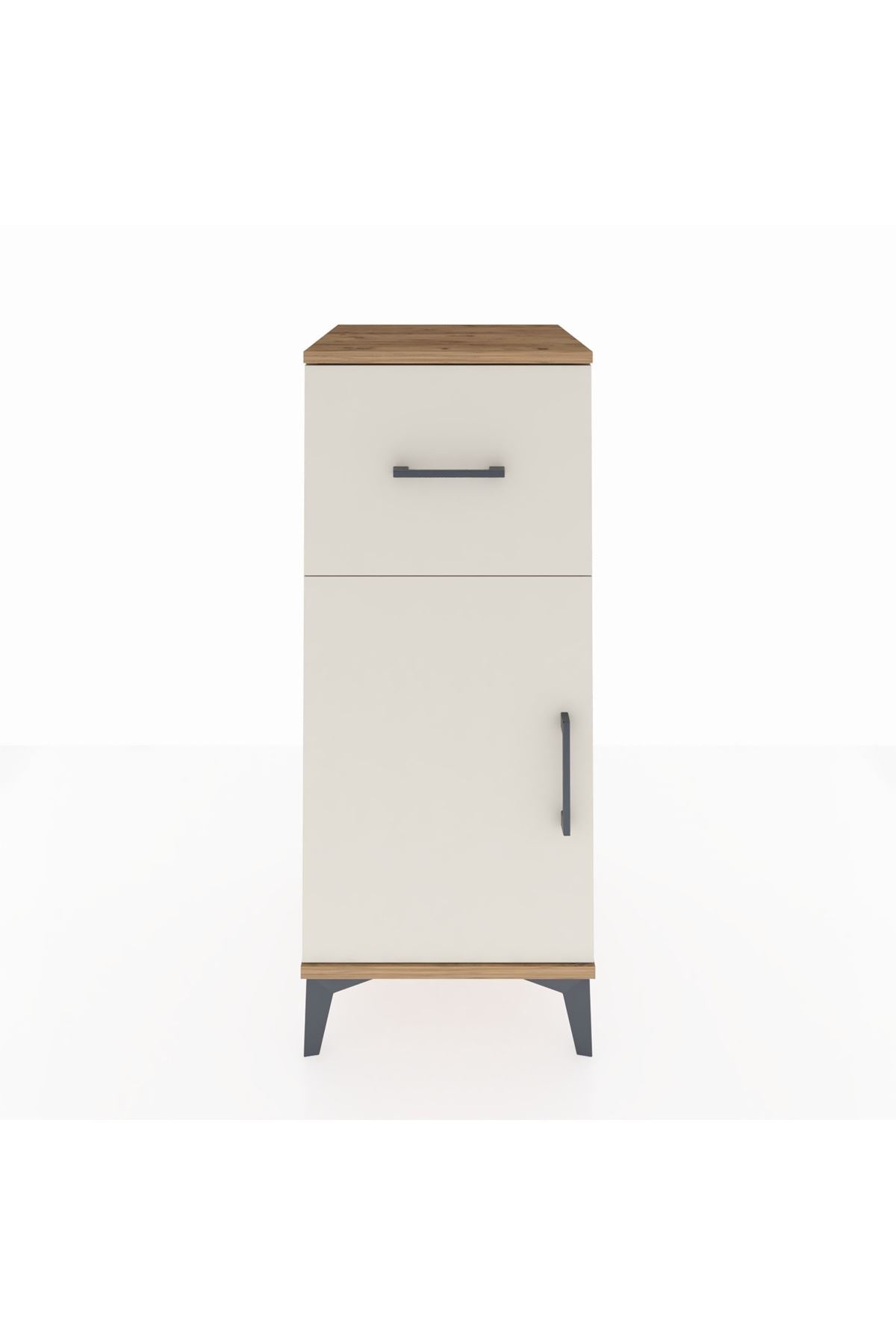 Hyperion Komodin Tek Raflı Tek Çekmeceli Tek Kapaklı 44x44x106 Çam-Aytaşı