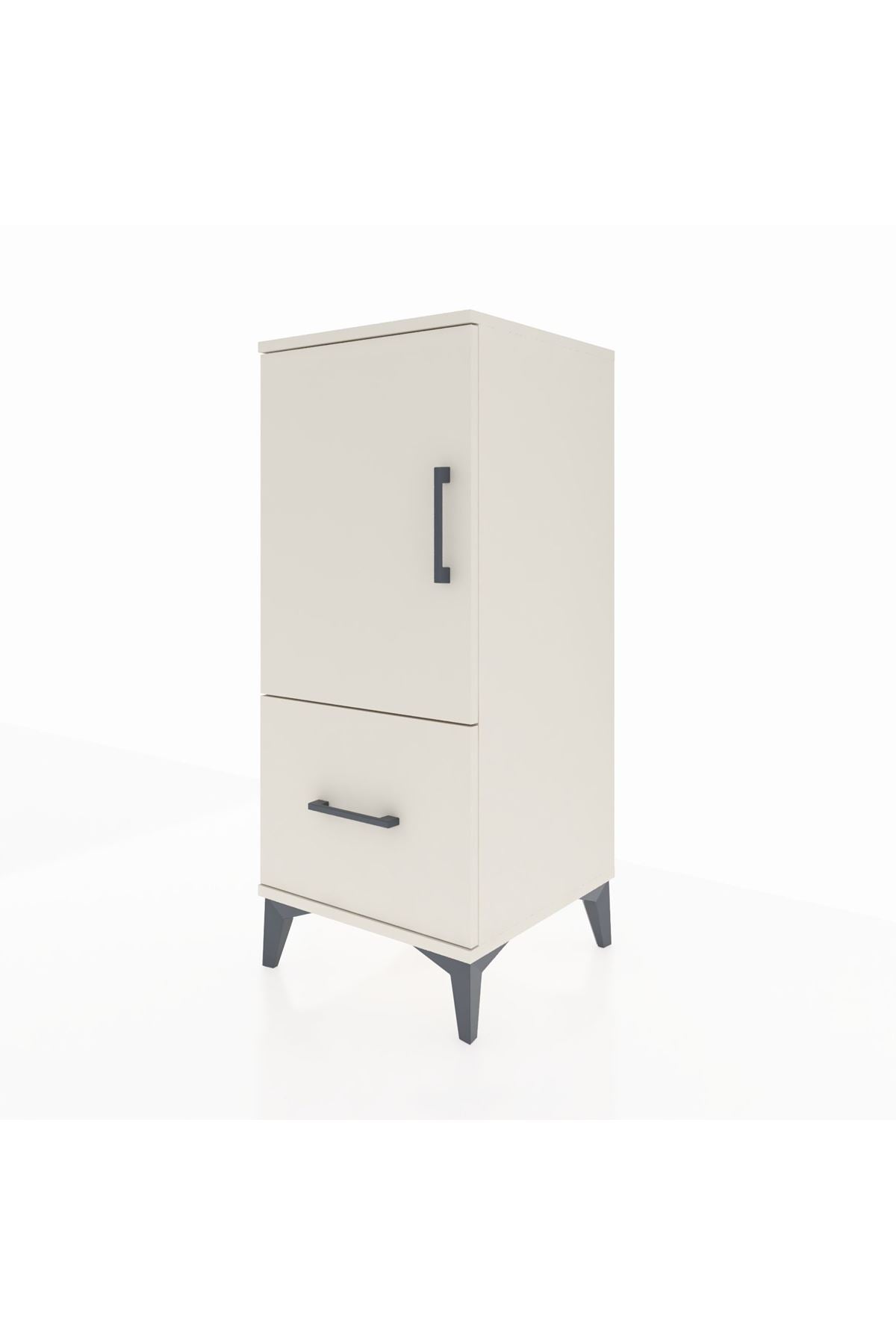 Hyperion Komodin 2 Raflı Tek Çekmeceli Tek Kapaklı 44x44x106 Aytaşı-Aytaşı