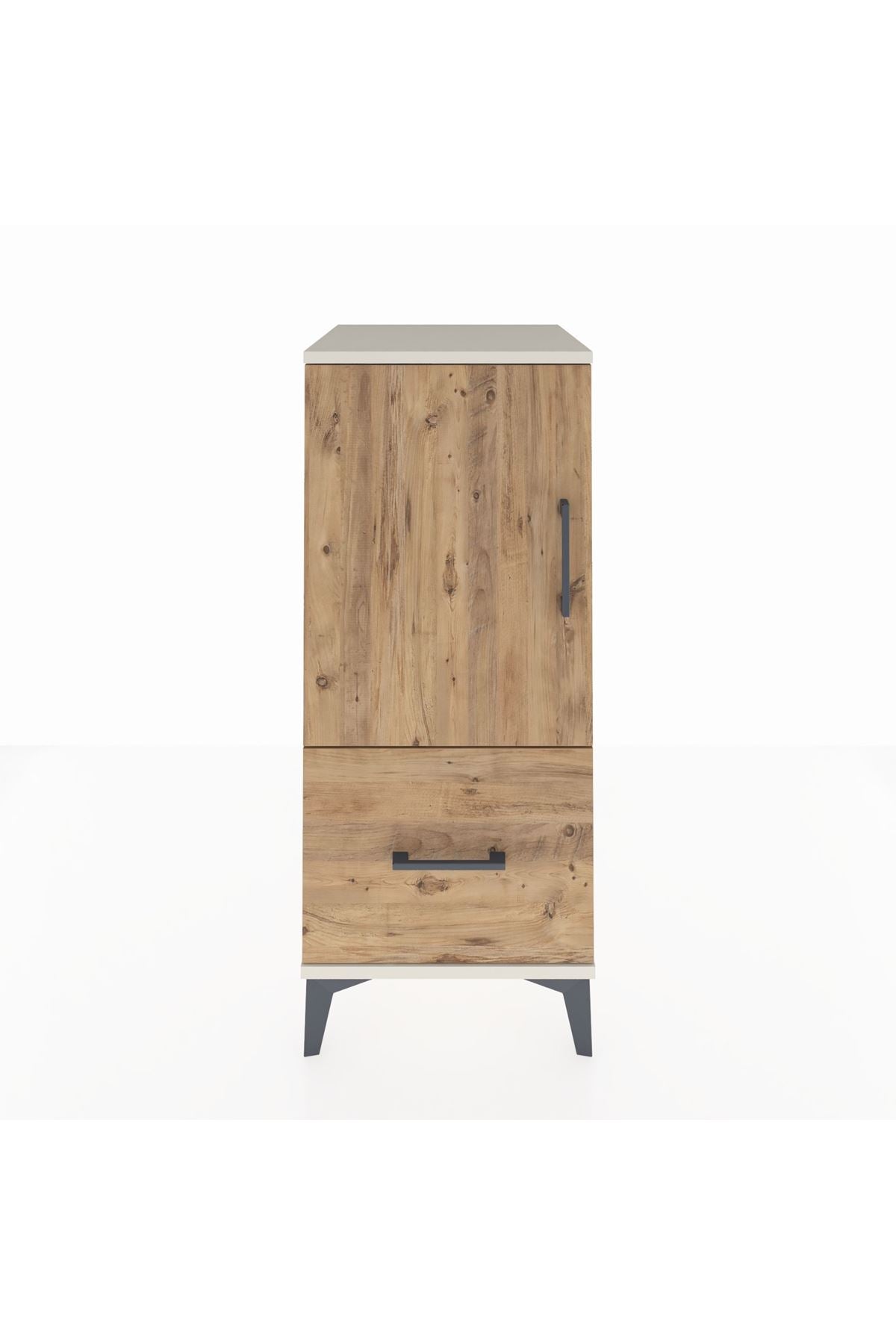 Hyperion Komodin 2 Raflı Tek Çekmeceli Tek Kapaklı 44x44x106 Aytaşı-Çam