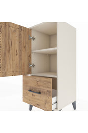 Hyperion Komodin 2 Raflı Tek Çekmeceli Tek Kapaklı 44x44x106 Aytaşı-Çam