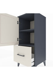 Hyperion Komodin 2 Raflı Tek Çekmeceli Tek Kapaklı 44x44x106 Antrasit-Aytaşı