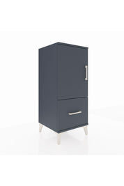 Hyperion Komodin 2 Raflı Tek Çekmeceli Tek Kapaklı 44x44x106 Antrasit-Antrasit