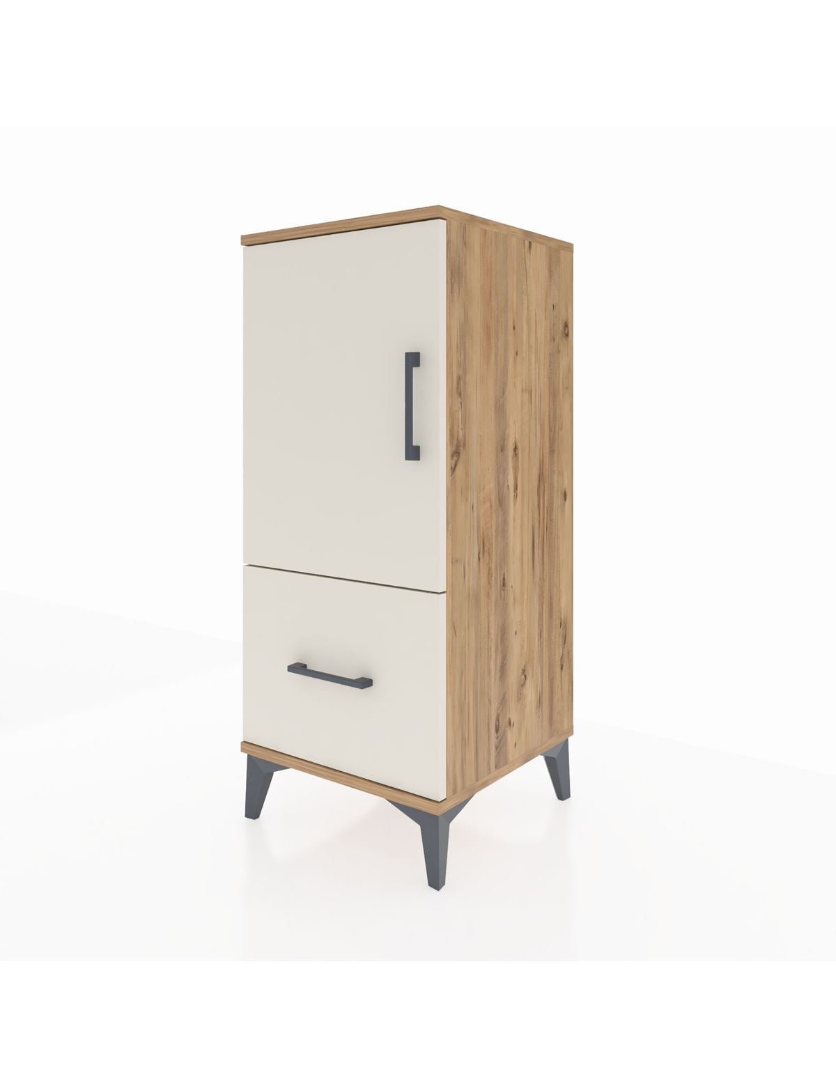 Hyperion Komodin 2 Raflı Tek Çekmeceli Tek Kapaklı 44x44x106 - S43M011V7B