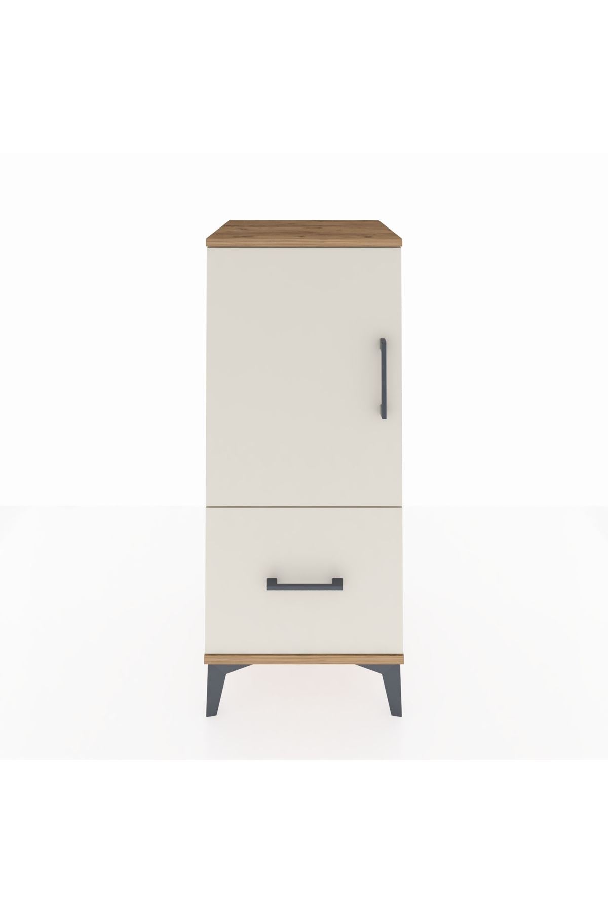 Hyperion Komodin 2 Raflı Tek Çekmeceli Tek Kapaklı 44x44x106 Çam-Aytaşı