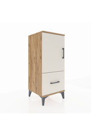 Hyperion Komodin 2 Raflı Tek Çekmeceli Tek Kapaklı 44x44x106 Çam-Aytaşı