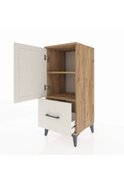 Hyperion Komodin 2 Raflı Tek Çekmeceli Tek Kapaklı 44x44x106 Çam-Aytaşı