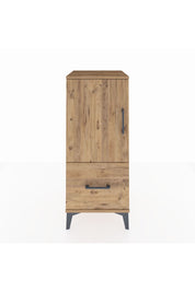 Hyperion Komodin 2 Raflı Tek Çekmeceli Tek Kapaklı 44x44x106 Çam-Çam