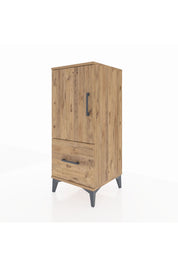 Hyperion Komodin 2 Raflı Tek Çekmeceli Tek Kapaklı 44x44x106 Çam-Çam