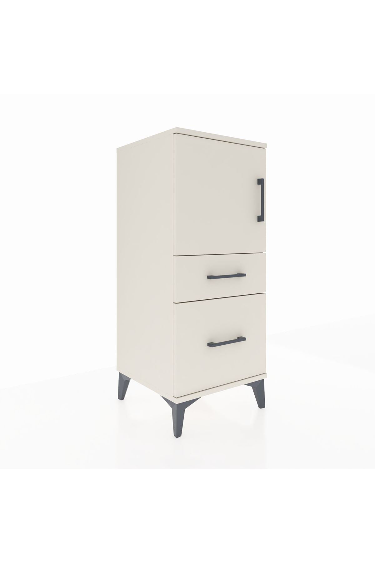 Hyperion Komodin 2 Raflı 2 Çekmeceli Tek Kapaklı 44x44x106 Aytaşı-Aytaşı