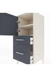 Hyperion Komodin 2 Raflı 2 Çekmeceli Tek Kapaklı 44x44x106 Aytaşı-Antrasit