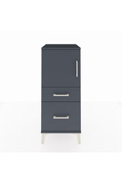 Hyperion Komodin 2 Raflı 2 Çekmeceli Tek Kapaklı 44x44x106 Antrasit-Antrasit