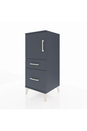 Hyperion Komodin 2 Raflı 2 Çekmeceli Tek Kapaklı 44x44x106 Antrasit-Antrasit