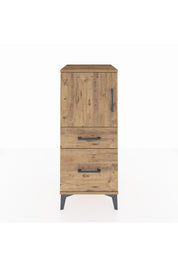 Hyperion Komodin 2 Raflı 2 Çekmeceli Tek Kapaklı 44x44x106 Çam-Çam