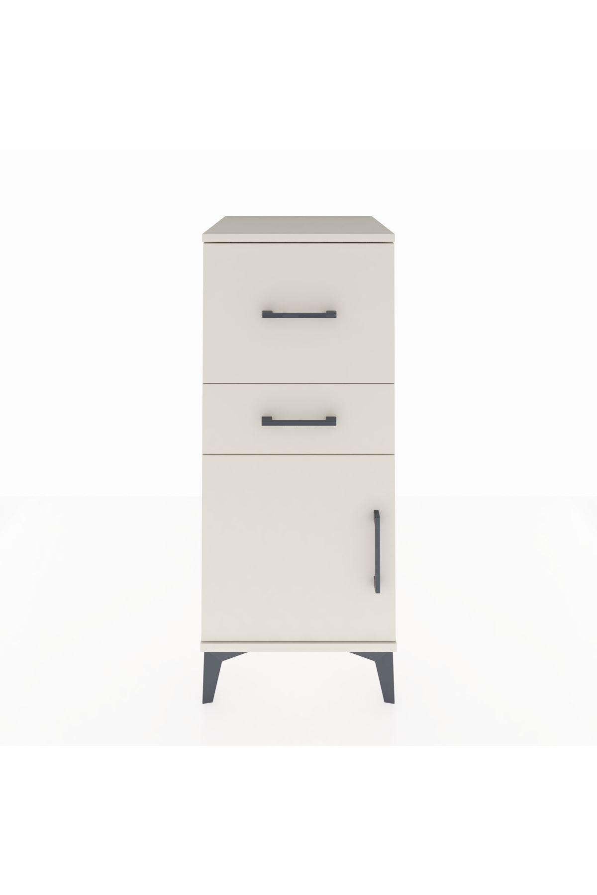 Hyperion Komodin 2 Çekmeceli Tek Kapaklı 44x44x106 Aytaşı-Aytaşı