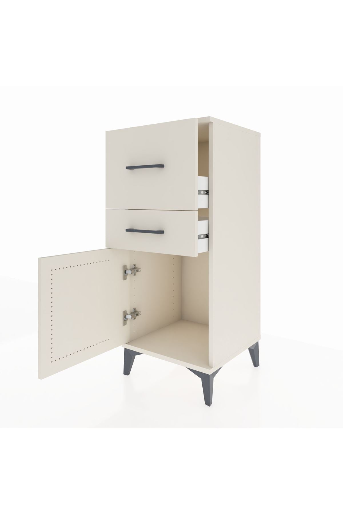 Hyperion Komodin 2 Çekmeceli Tek Kapaklı 44x44x106 Aytaşı-Aytaşı