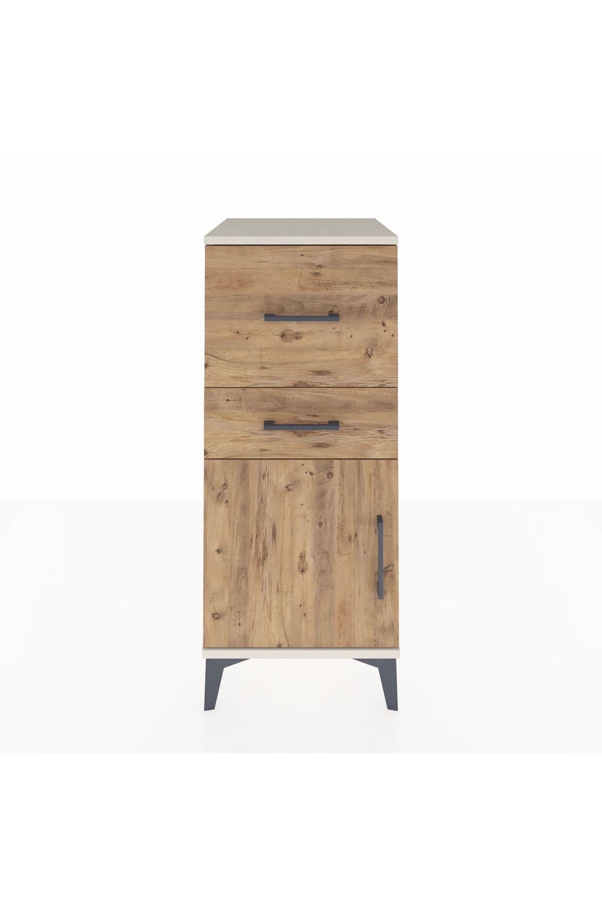 Hyperion Komodin 2 Çekmeceli Tek Kapaklı 44x44x106 Aytaşı-Çam