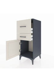 Hyperion Komodin 2 Çekmeceli Tek Kapaklı 44x44x106 Antrasit-Aytaşı