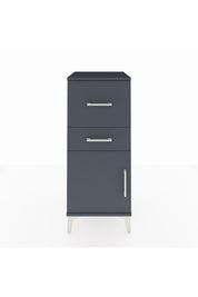 Hyperion Komodin 2 Çekmeceli Tek Kapaklı 44x44x106 Antrasit-Antrasit