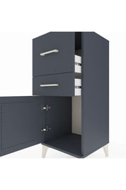 Hyperion Komodin 2 Çekmeceli Tek Kapaklı 44x44x106 Antrasit-Antrasit