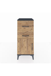 Hyperion Komodin 2 Çekmeceli Tek Kapaklı 44x44x106 Antrasit-Çam