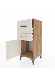 Hyperion Komodin 2 Çekmeceli Tek Kapaklı 44x44x106 Çam-Aytaşı