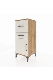 Hyperion Komodin 2 Çekmeceli Tek Kapaklı 44x44x106 Çam-Aytaşı