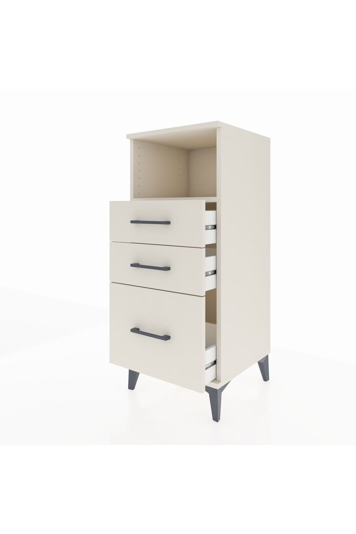 Hyperion Komodin Tek Raflı 3 Çekmeceli 44x44x106 Aytaşı-Aytaşı