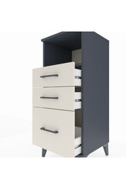 Hyperion Komodin Tek Raflı 3 Çekmeceli 44x44x106 Antrasit-Aytaşı