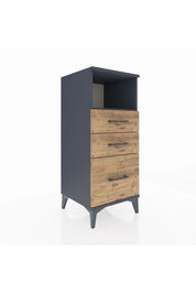Hyperion Komodin Tek Raflı 3 Çekmeceli 44x44x106 Antrasit-Çam