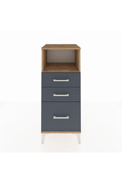 Hyperion Komodin Tek Raflı 3 Çekmeceli 44x44x106 Çam-Antrasit