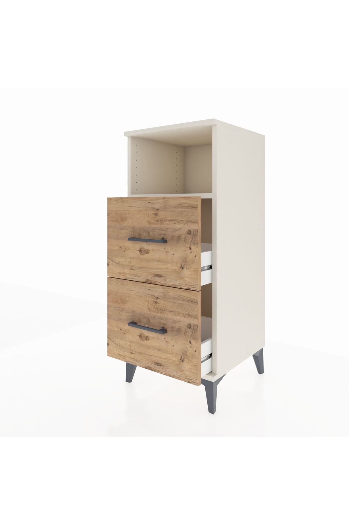 Hyperion Komodin Tek Raflı 2 Çekmeceli 44x44x106 Aytaşı-Çam