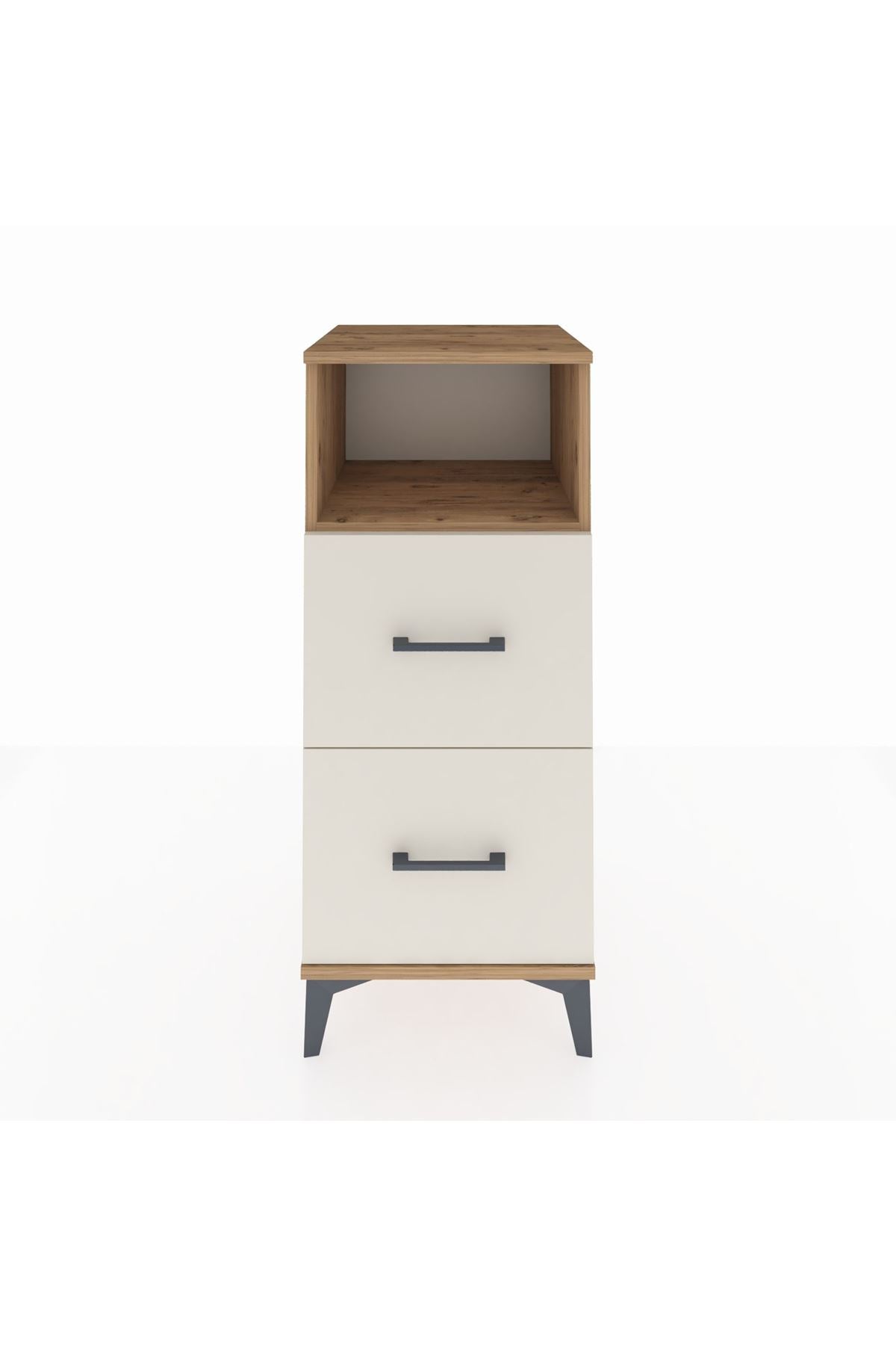 Hyperion Komodin Tek Raflı 2 Çekmeceli 44x44x106 Çam-Aytaşı