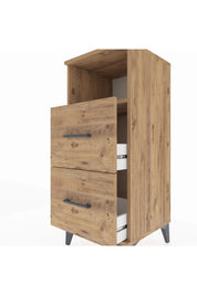 Hyperion Komodin Tek Raflı 2 Çekmeceli 44x44x106 Çam-Çam