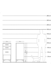 Hyperion Komodin 3 Çekmeceli 44x44x106 Aytaşı-Aytaşı