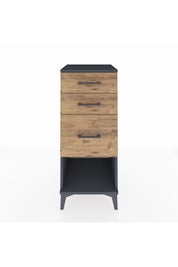 Hyperion Komodin 3 Çekmeceli 44x44x106 Antrasit-Çam