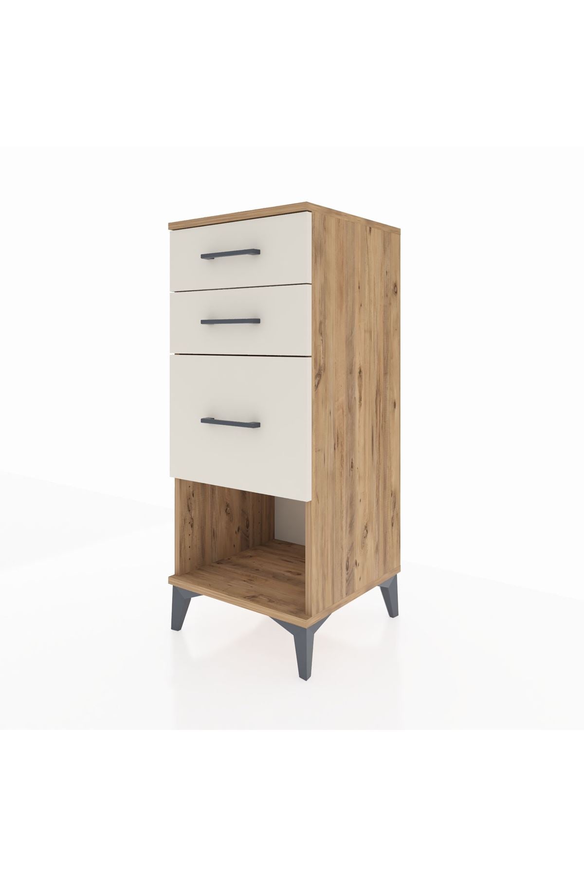 Hyperion Komodin 3 Çekmeceli 44x44x106 Çam-Aytaşı