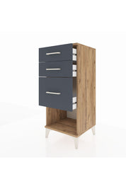 Hyperion Komodin 3 Çekmeceli 44x44x106 Çam-Antrasit
