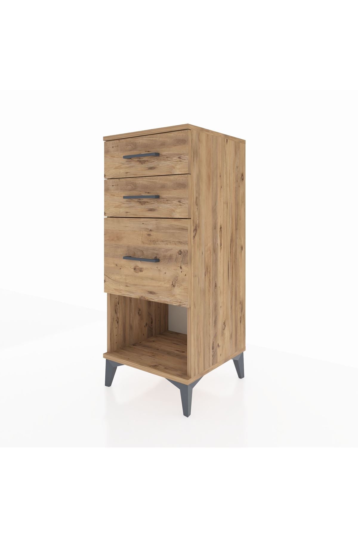 Hyperion Komodin 3 Çekmeceli 44x44x106 Çam-Çam