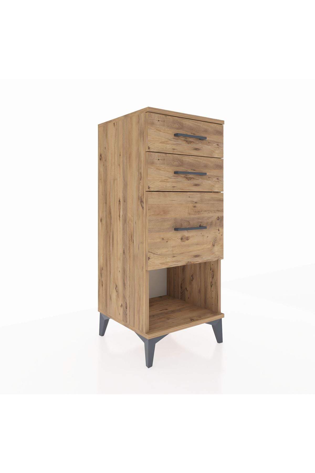 Hyperion Komodin 3 Çekmeceli 44x44x106 Çam-Çam