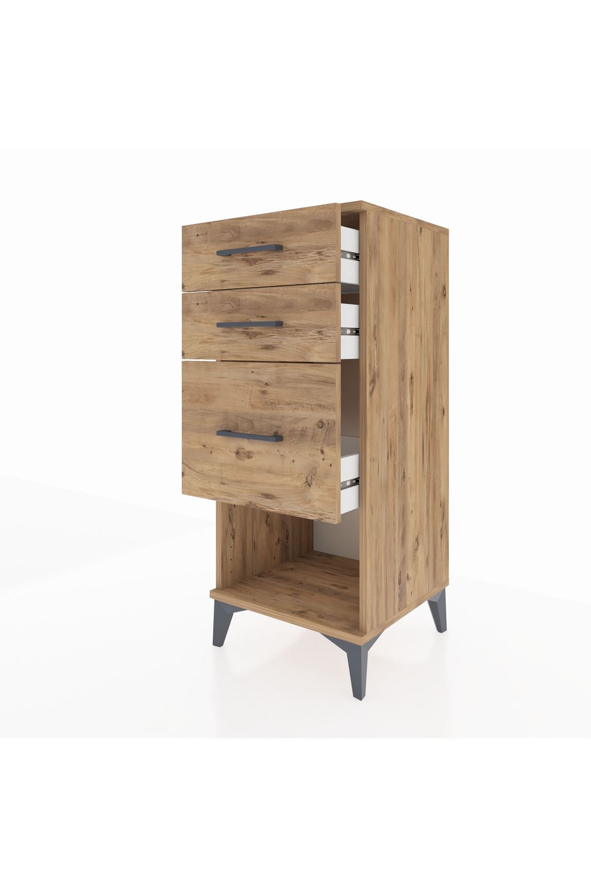 Hyperion Komodin 3 Çekmeceli 44x44x106 Çam-Çam