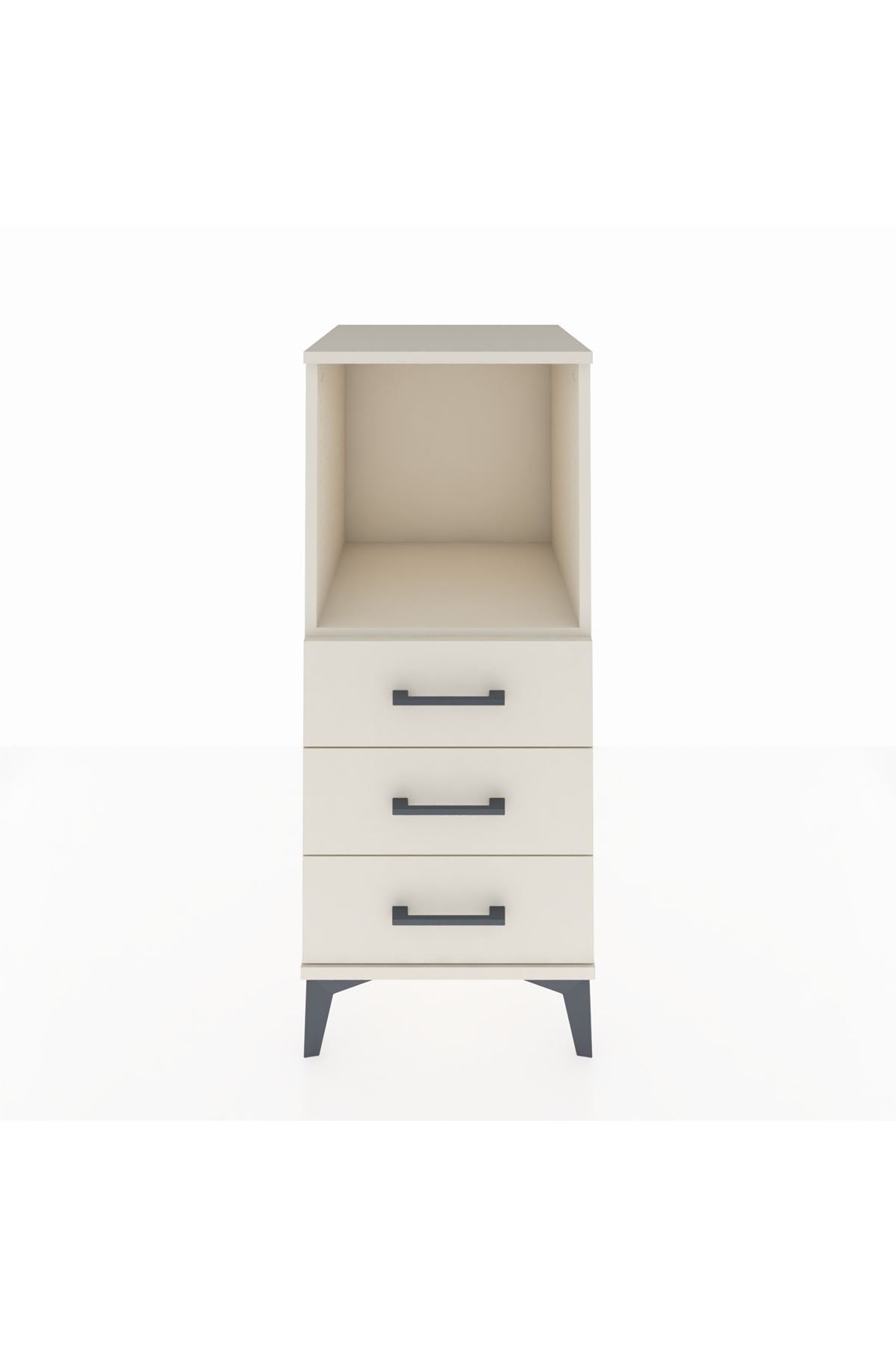 Hyperion Komodin Tek Raflı 3 Çekmeceli 44x44x106 Aytaşı-Aytaşı