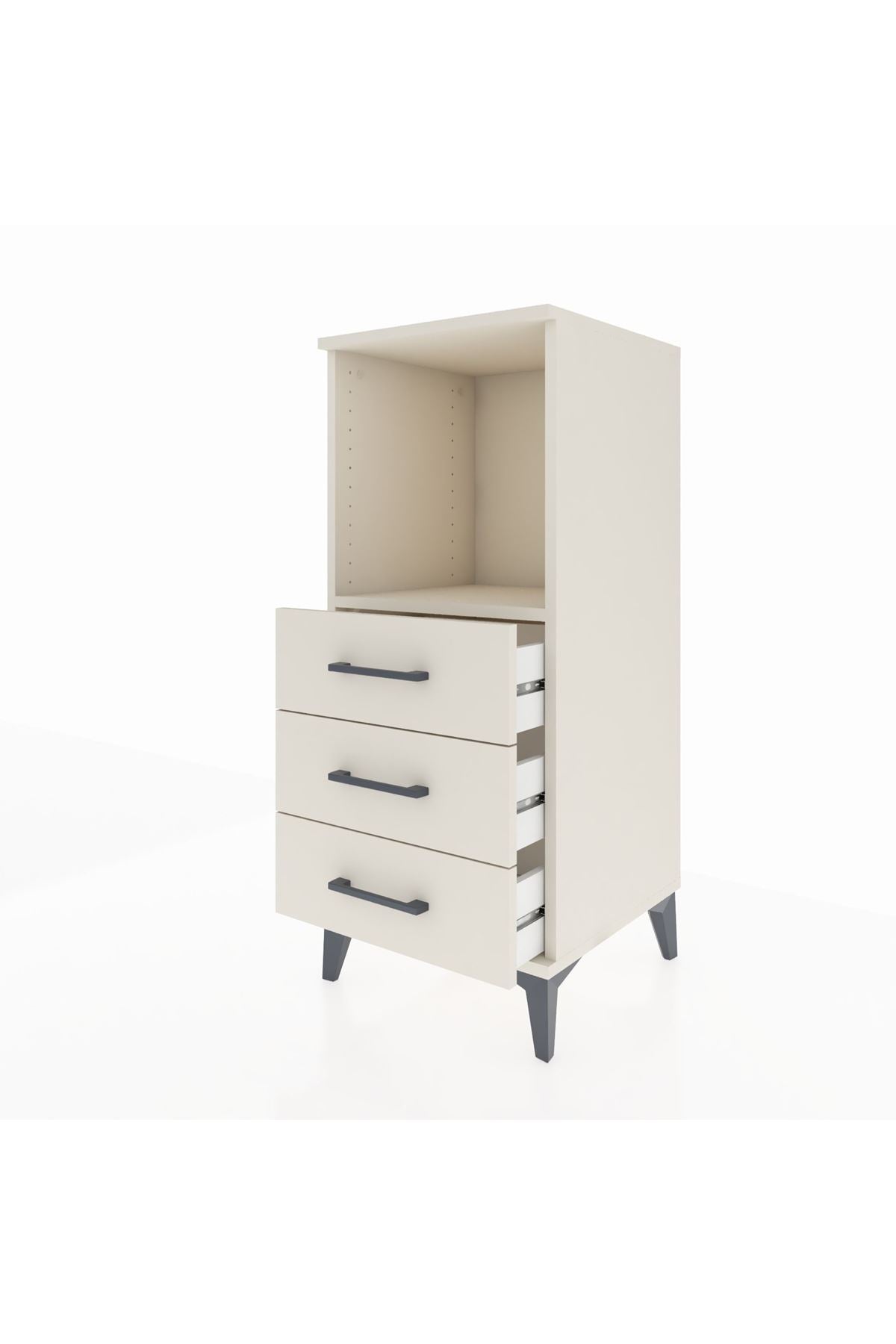 Hyperion Komodin Tek Raflı 3 Çekmeceli 44x44x106 Aytaşı-Aytaşı
