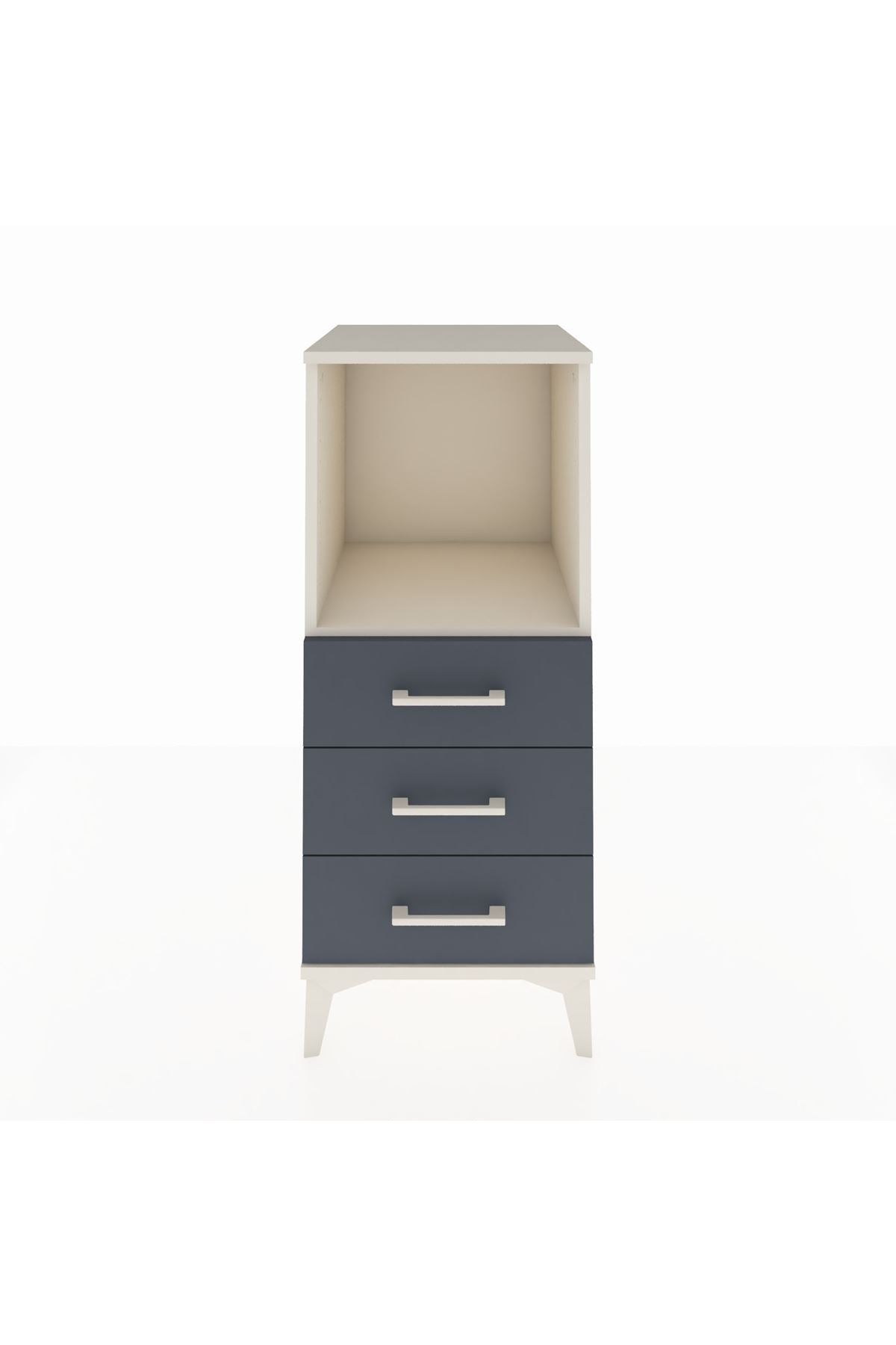 Hyperion Komodin Tek Raflı 3 Çekmeceli 44x44x106 Aytaşı-Antrasit