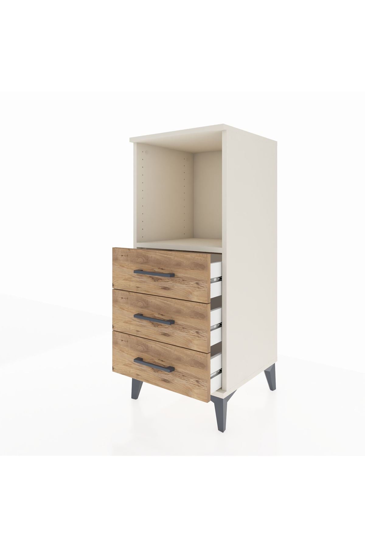 Hyperion Komodin Tek Raflı 3 Çekmeceli 44x44x106 Aytaşı-Çam