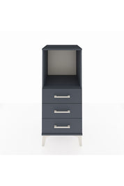 Hyperion Komodin Tek Raflı 3 Çekmeceli 44x44x106 Antrasit-Antrasit